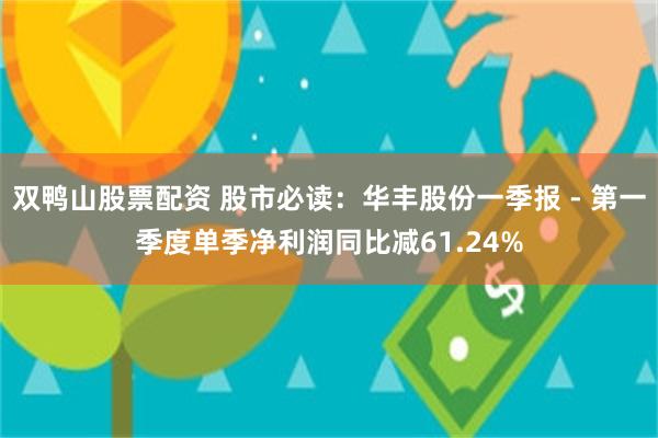 双鸭山股票配资 股市必读：华丰股份一季报 - 第一季度单季净利润同比减61.24%