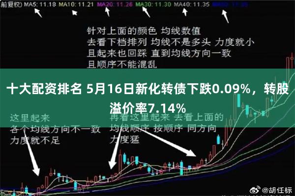 十大配资排名 5月16日新化转债下跌0.09%，转股溢价率7.14%