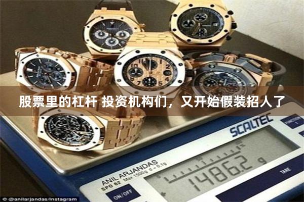 股票里的杠杆 投资机构们，又开始假装招人了