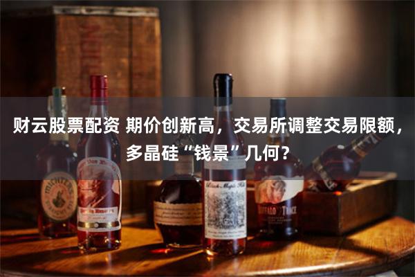 财云股票配资 期价创新高，交易所调整交易限额，多晶硅“钱景”几何？