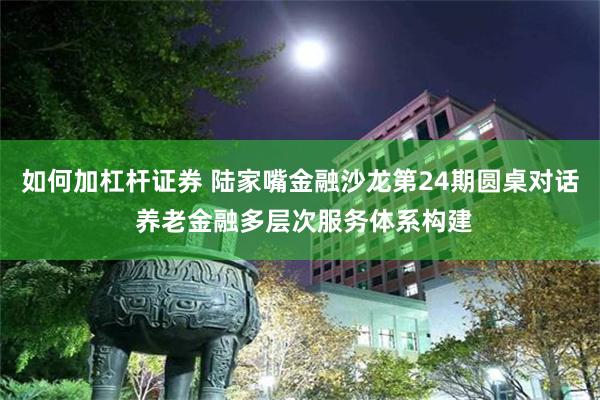 如何加杠杆证券 陆家嘴金融沙龙第24期圆桌对话 养老金融多层次服务体系构建