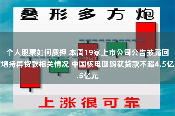 个人股票如何质押 本周19家上市公司公告披露回购增持再贷款相关情况 中国核电回购获贷款不超4.5亿元